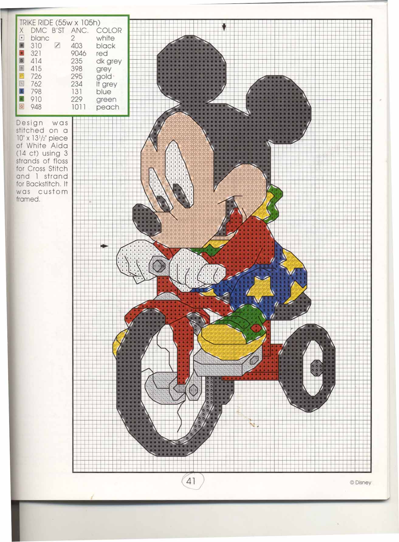 Schema punto croce Disney bebe 
